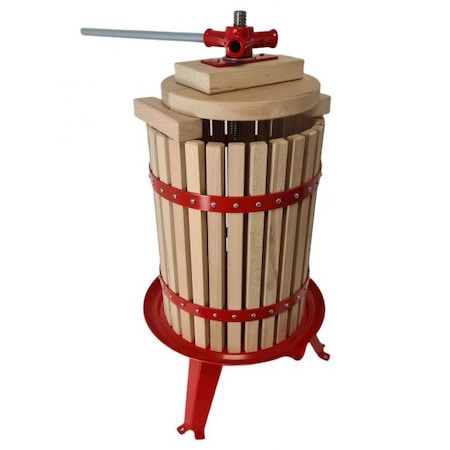 Teasc manual, Presa pentru struguri FP-12, capacitate 12 litri, inaltime 57 cm, lemn masiv de stejar