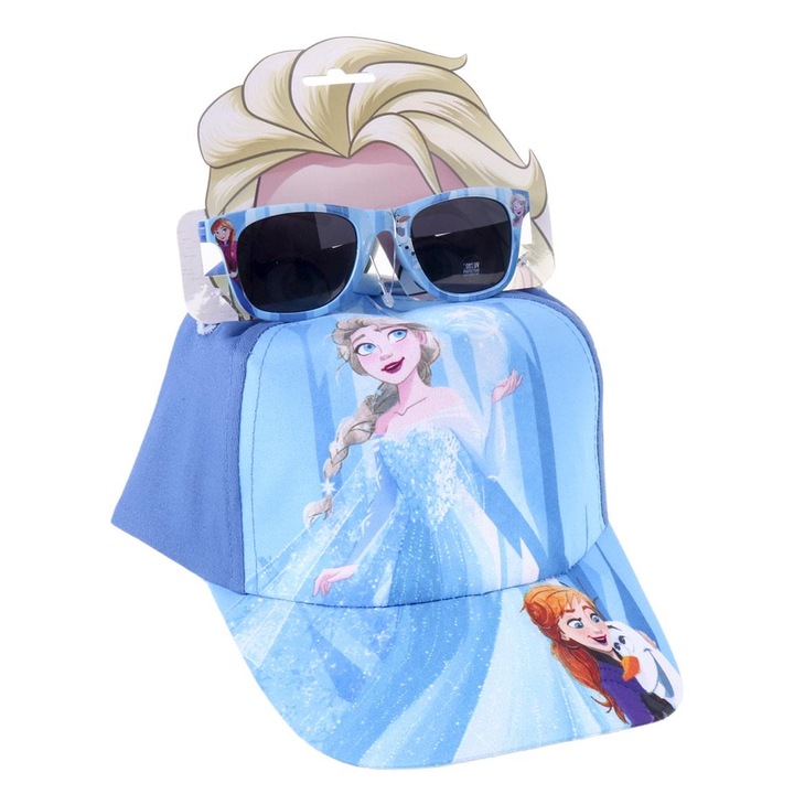 Комплект шапка и слънчеви очила с UV защита Frozen