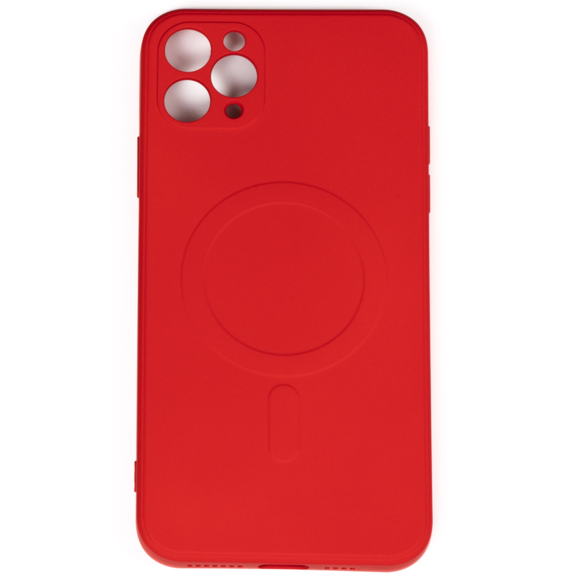 Husa pentru iPhone 11 Pro ZAFIT®, cu incarcare Magsafe, Silicon, Rosu