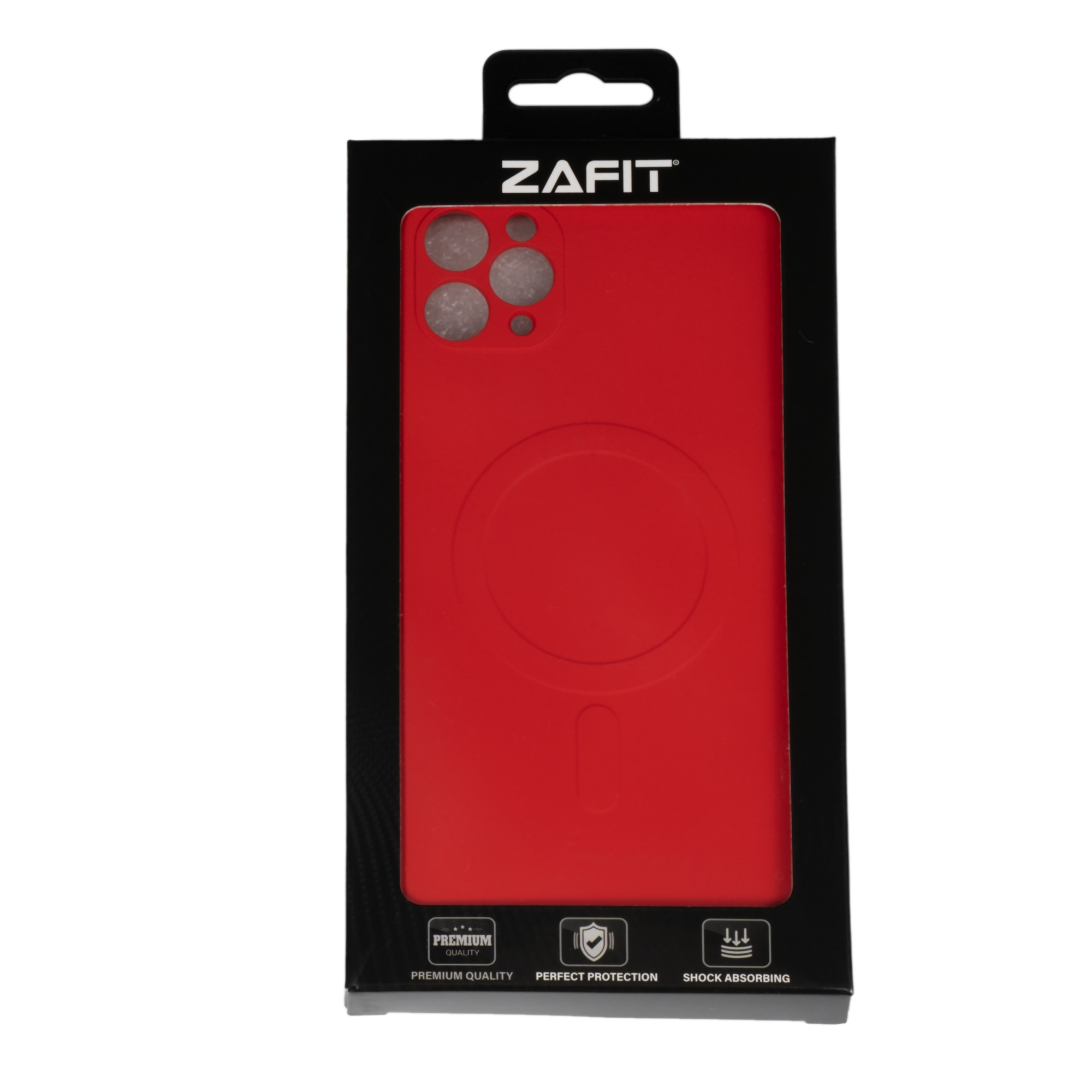 Husa pentru iPhone 11 Pro ZAFIT®, cu incarcare Magsafe, Silicon, Rosu
