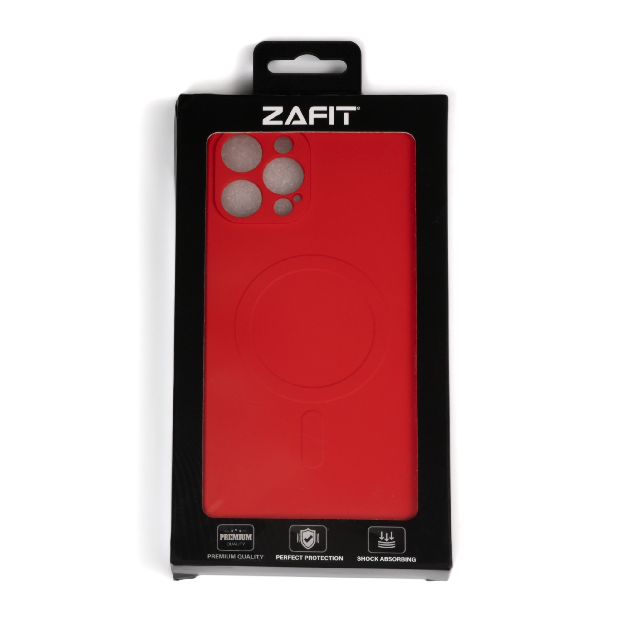 Husa pentru iPhone 12 Pro ZAFIT®, cu incarcare Magsafe, Silicon, Rosu