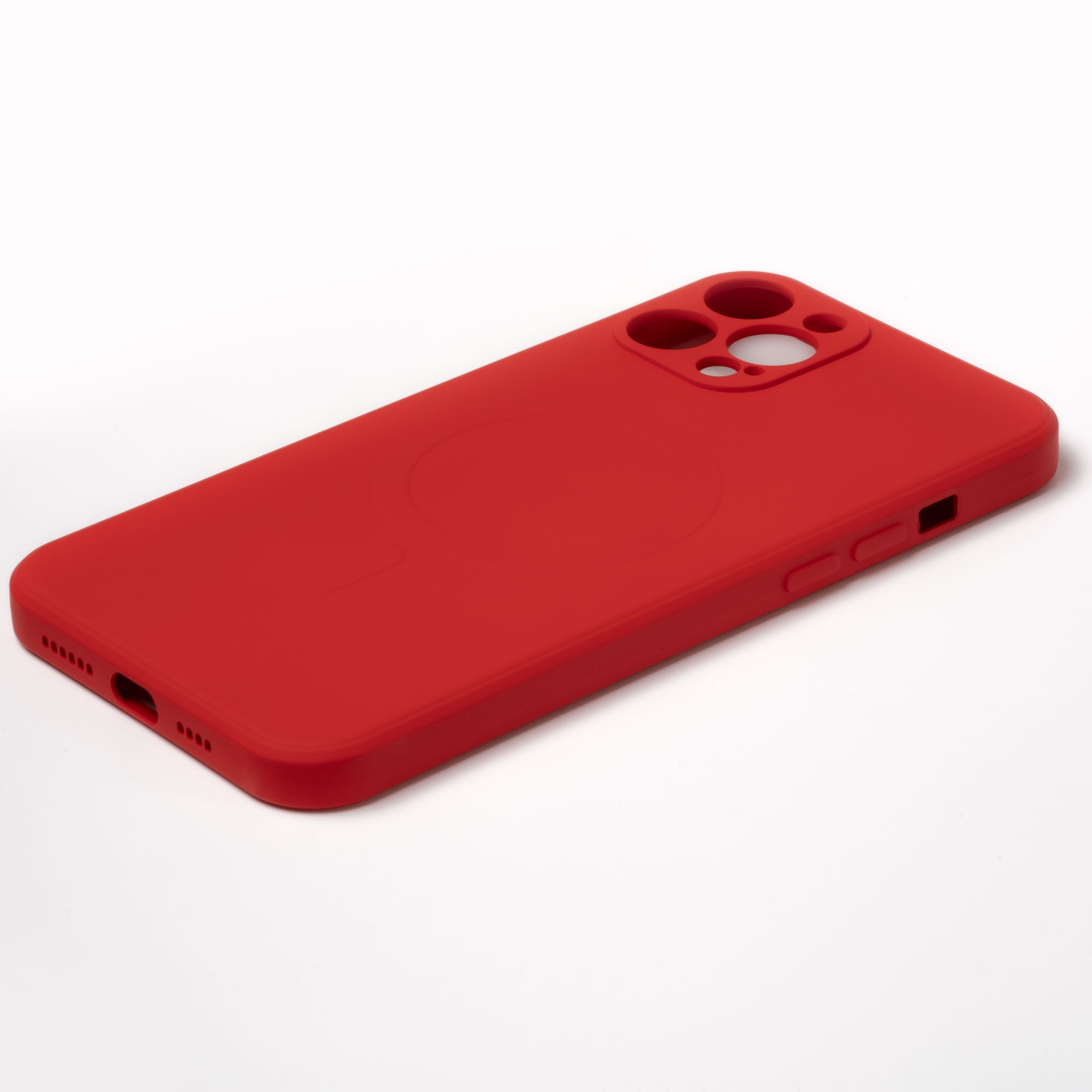 Husa pentru iPhone 12 Pro ZAFIT®, cu incarcare Magsafe, Silicon, Rosu