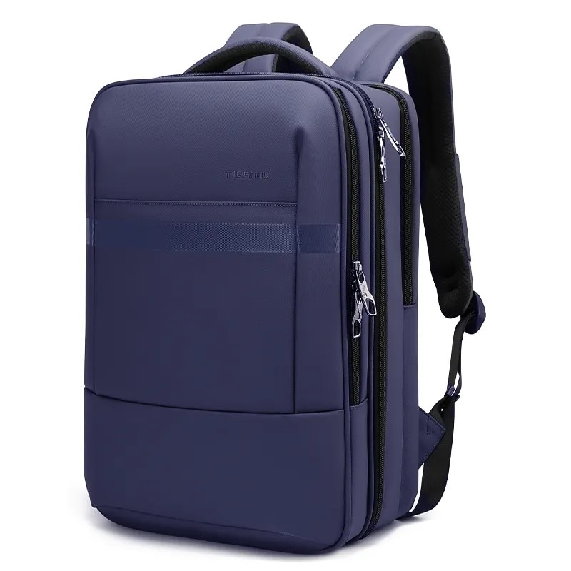 Rucsac laptop 15.6", business pentru calatorii, cu buzunar antifurt, Tigernu, 42x32x17,5 cm, Albastru