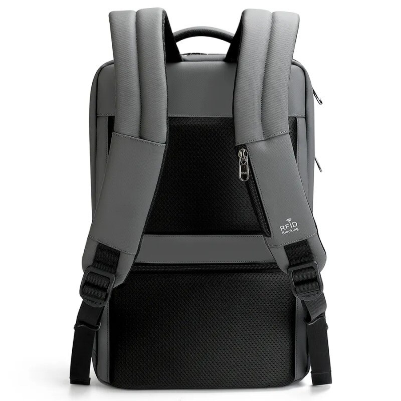 Rucsac laptop 15.6", business pentru calatorii, cu buzunar antifurt, Tigernu, 42x32x17,5 cm, Gri