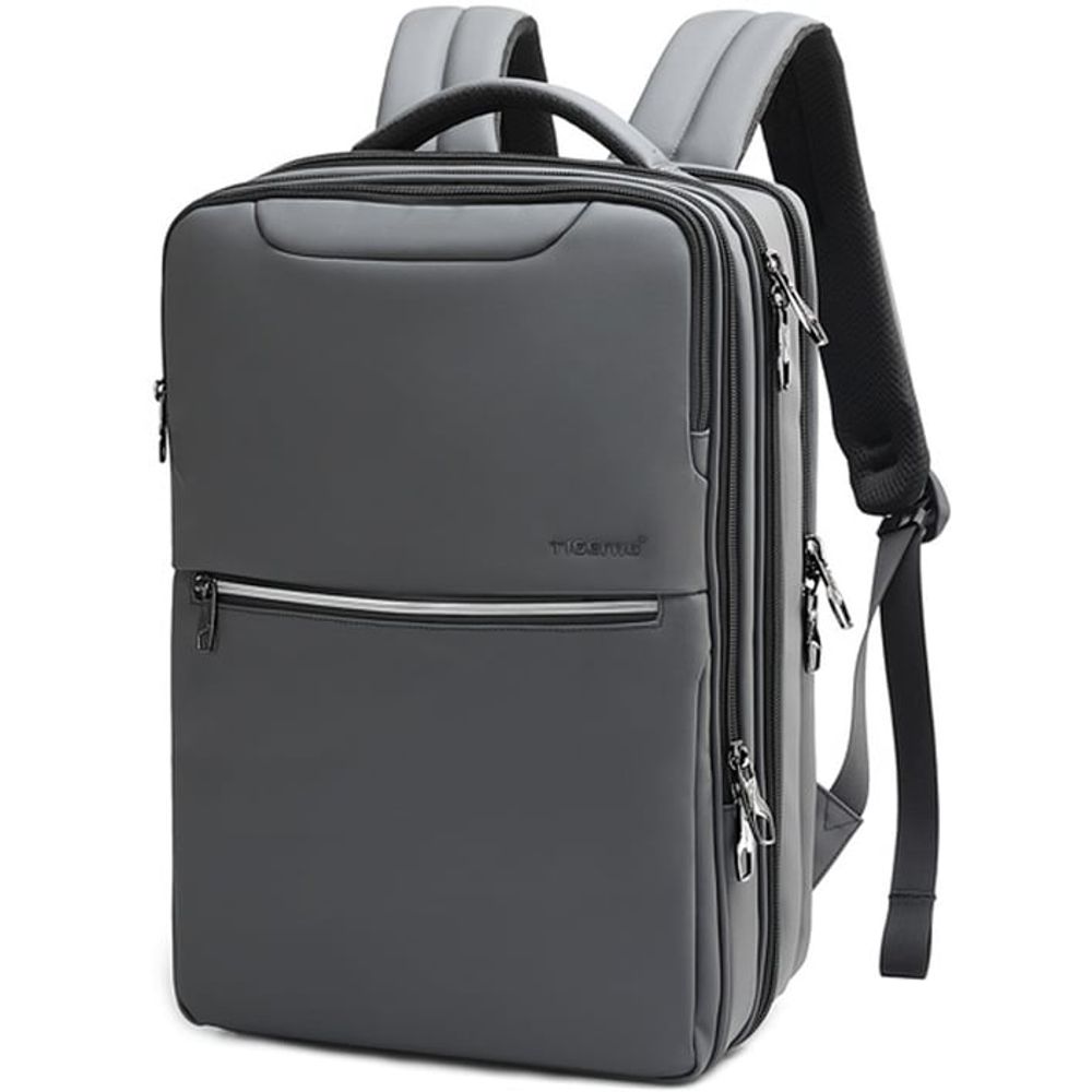 Rucsac laptop 15.6", business pentru calatorii, cu buzunar antifurt, Tigernu, 43x28x17,5 cm, Gri