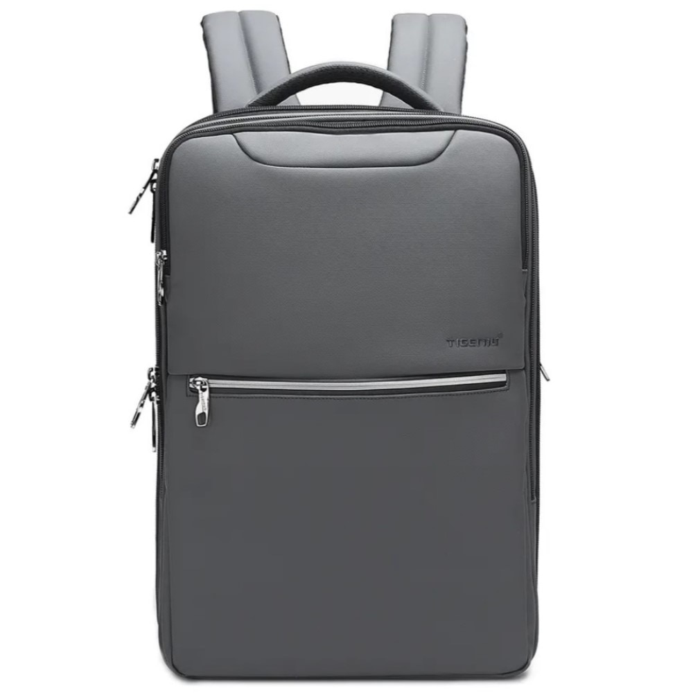 Rucsac laptop 15.6", business pentru calatorii, cu buzunar antifurt, Tigernu, 43x28x17,5 cm, Gri