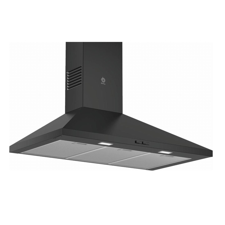 Balay 3BC696MN Декоративен аспиратор за вграждане, 1 мотор, 600 m³/h, L 90 cm, 69 dB, черен
