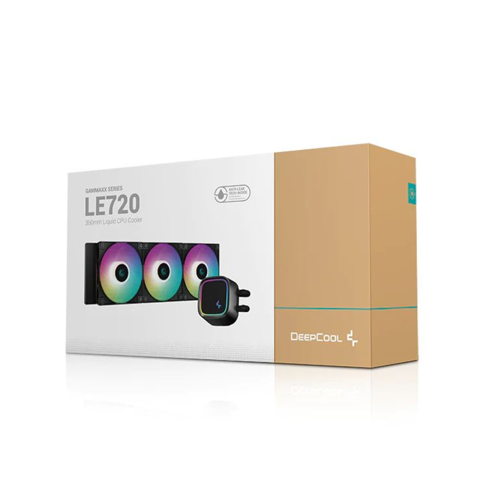 Охладител DeepCool LE720, skt. Universal liquid cooling, 3x отдушник. 120мм, 2250 об/мин, Черен, RGB