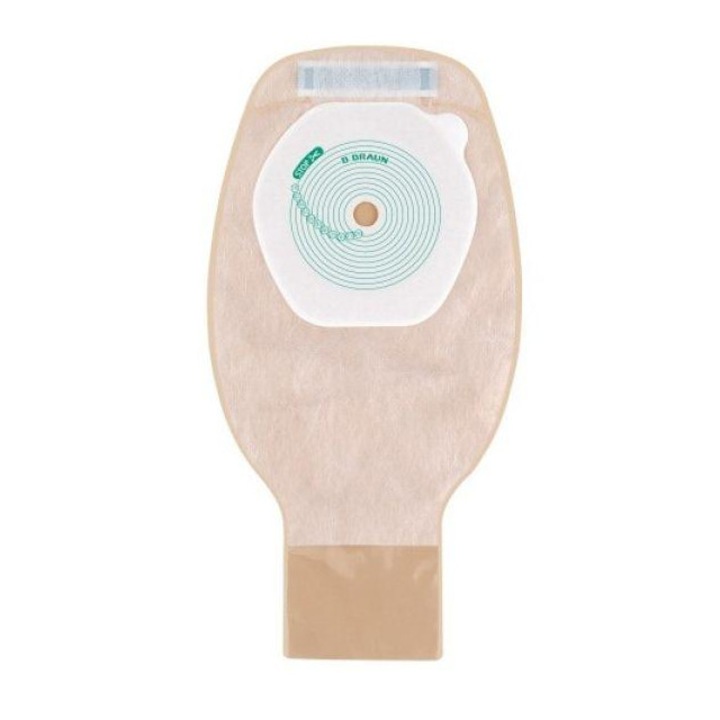 Punga de colostomie/ileostomie, B Braun, 10 - 70 mm, cu evacuare, filtru si clema, bej deschis