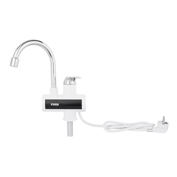 Elektromos csaptelep vízmelegítéshez NOVEEN IWH160, 3600 W, asztalra szerelhető, Túlmelegedés elleni védelem, Fehér