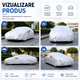Prelata Auto ThermoPRO® Protect Master 3M, Cu Benzi Reflectorizante, Buzunare Oglinzi, Fermoar Usa Sofer, Material Premium, Husa Saculet Depozitare, 100% Rezistenta la Apa, 431 x 165 x 120, argintiu