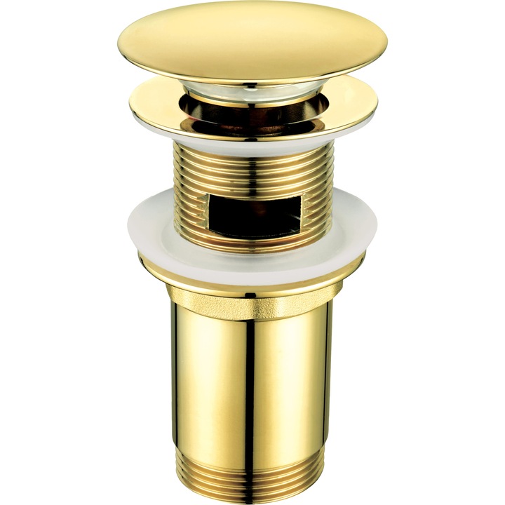 Клапан за мивка с преливник, Deante NHC Z10U, 1 1/4", златен