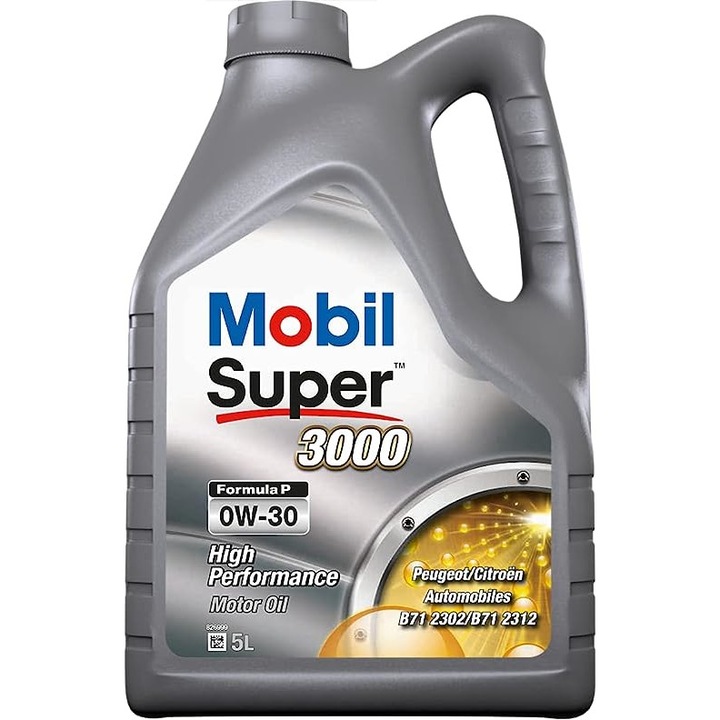 Ulei motor MOBIL Super 3000 Formula P 0W30, volum 5 litri, sintetic