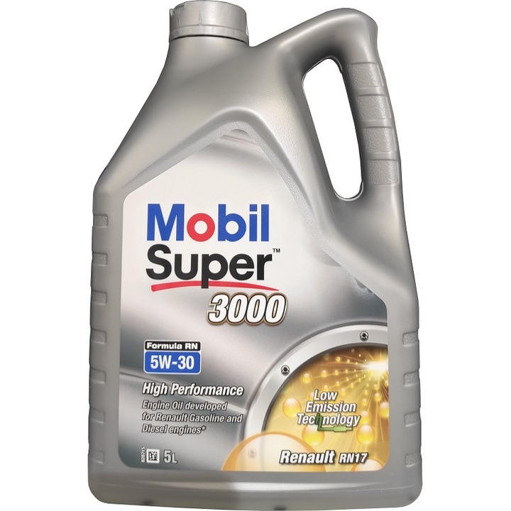 Ulei de motor sintetic MOBIL Super 3000 Formula RN 5W30, 5 litri