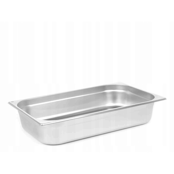 Tava Gastronorm Prestona, Gn 1/1, 530x325x100 Mm 13 L, Pentru Depozitarea Alimentelor, Ideal Pentru Catering Si Restaurante Stivuibila, Compatibila Cuptor Si Frigider, Interval De Temperatura De La -40 °c La 300 °c, Inox