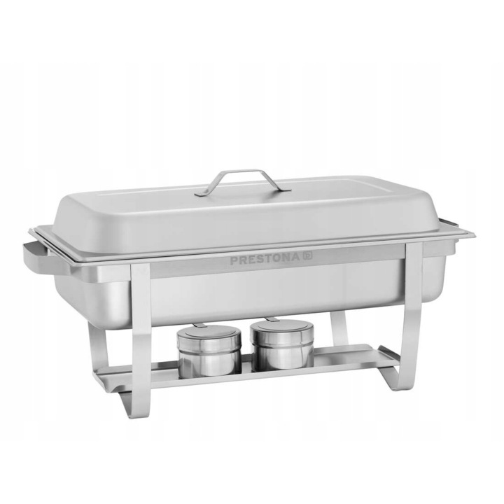 Incalzitor de catering, Prestona, Inox, 2x4l, Argintiu