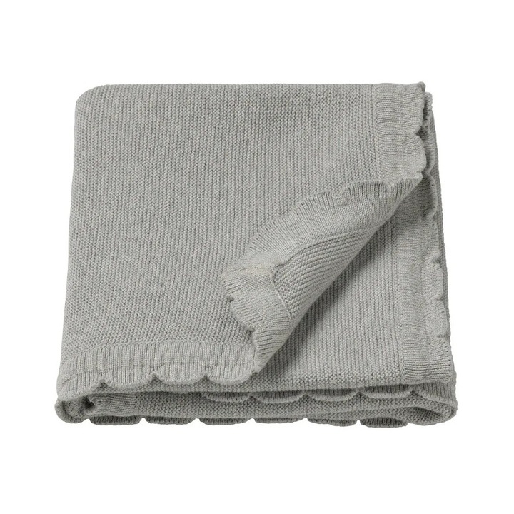 Babatakaró, kötött/szürke, 70x90 cm