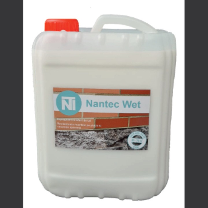 Impermeabilizant, impregnant cu efect de ud pentru piatra, klinker, caramida aparenta, Nantec Wet 5 L