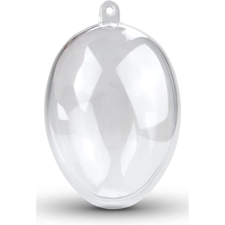 Set 5 oua decorative, Netuno, Acril, 8x5.5 cm, Transparent