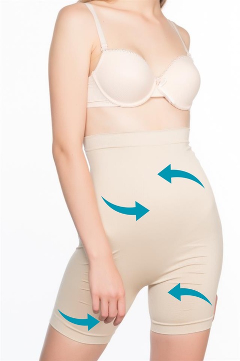 Colanti modelati pentru ridicarea feselor, dama, microfibra, fara cusaturi, Nude