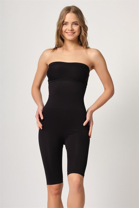 Nagyon magas derekú formáló harisnya, női, mikroszálas, fekete, 2XL