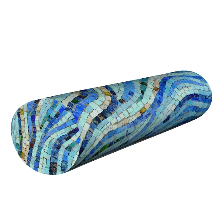 Anatómiai párna, tekercs, Bertoni, Hab, Mozaik Modell, 16x55 cm, Kék