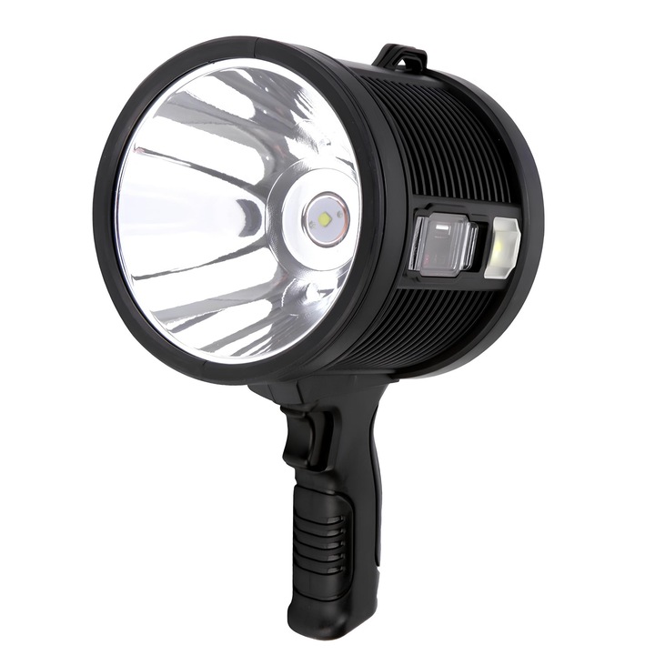 LED фенерче, YWX, за риболов, USB зареждане, водоустойчиво, черно
