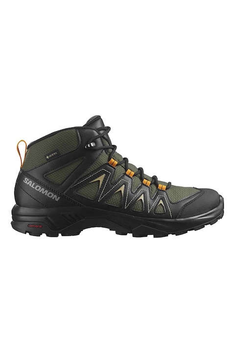 Salomon, Pantofi mid-cut pentru drumetii X-Braze, Galben/Verde militar/Gri antracit