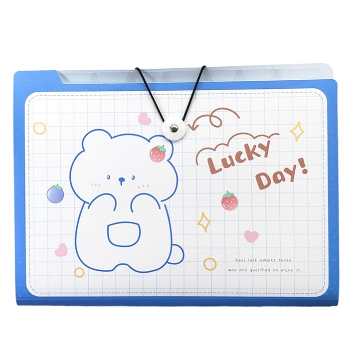 Mmgoqqt bővíthető mappa, 8 rekeszes, műanyag, fehér, 32.5x24.5cm