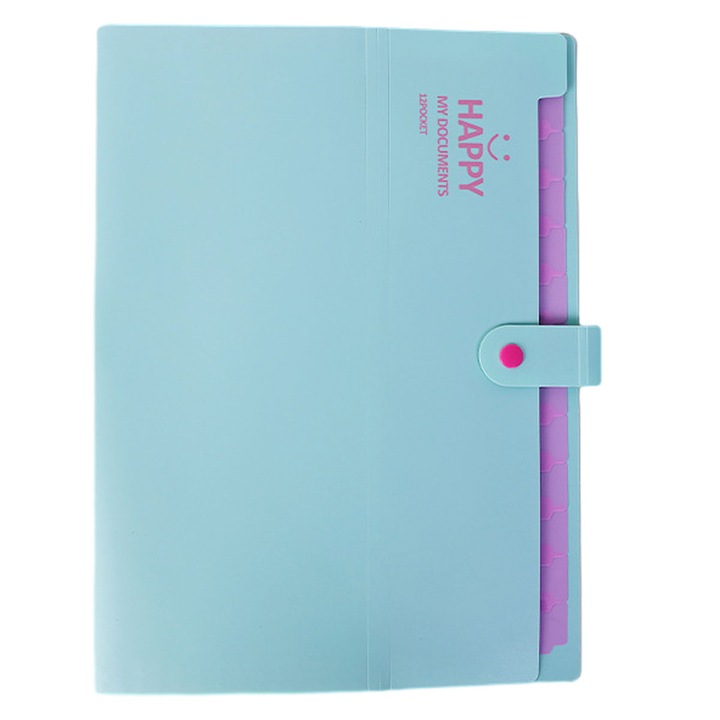 Mappa A4, Mmgoqqt, Műanyag, 32,5x24 cm, Kék