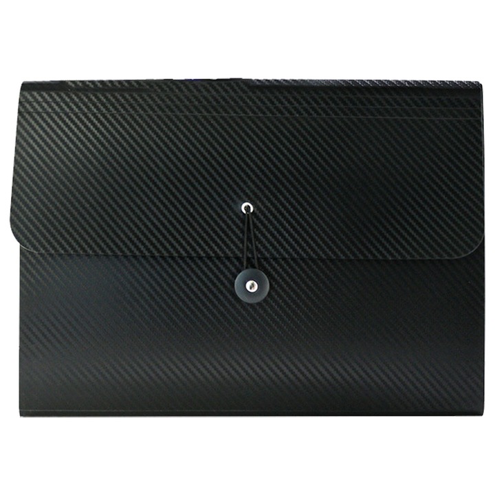 Органайзер за документи А4, QttvbTna, пластмаса, черен, 33 x 24 x 4 см