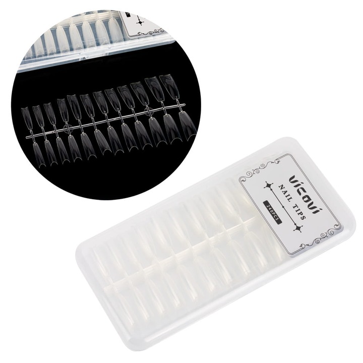 Átlátszó balerina tippek 240 darabos GNB-LAB, 12 méret, zseb nélkül