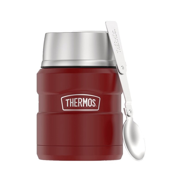 Termos termoizolant, Thermos, Inox, Rosu, 470 ml