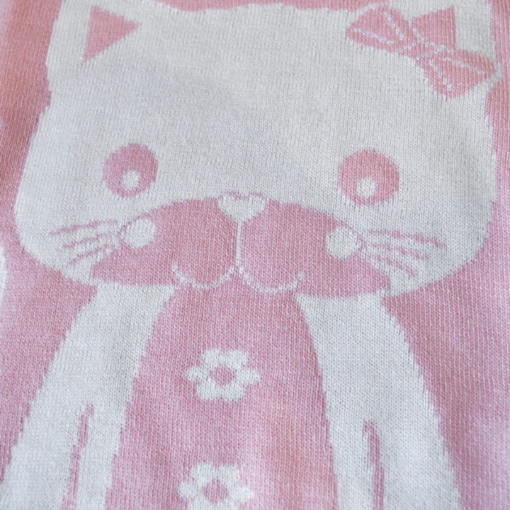 Patura din bumbac, homeline, 70x90 cm, 3097 kitten, roz