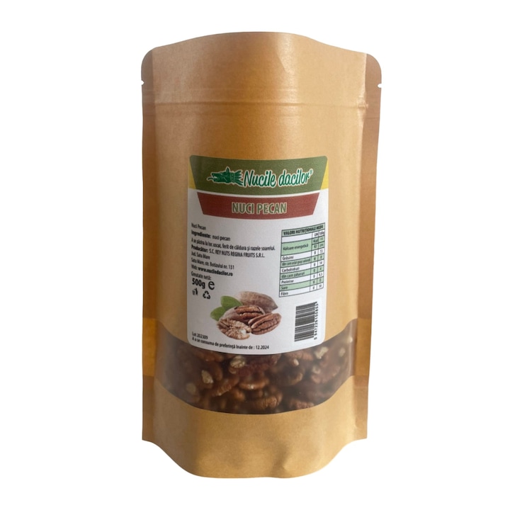 Miez de nuci pecan 500g – ajuta la o inima sanatoasa – ambalaj SmartZip resigilabil