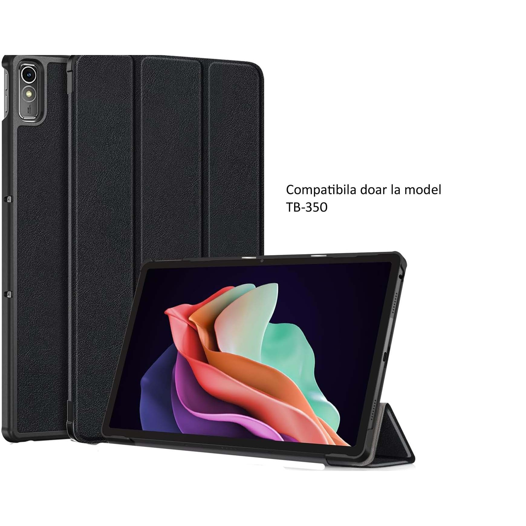 Husa tip smart G Golden Case, compatibila cu Lenovo Tab P11 Gen 2 TB350 neagra