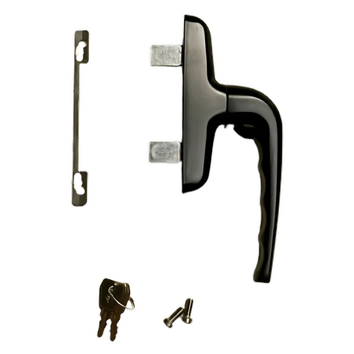 Maner Fereastra cu Cheie Pentru Aluminiu Negru Universal Simpla Deschidere