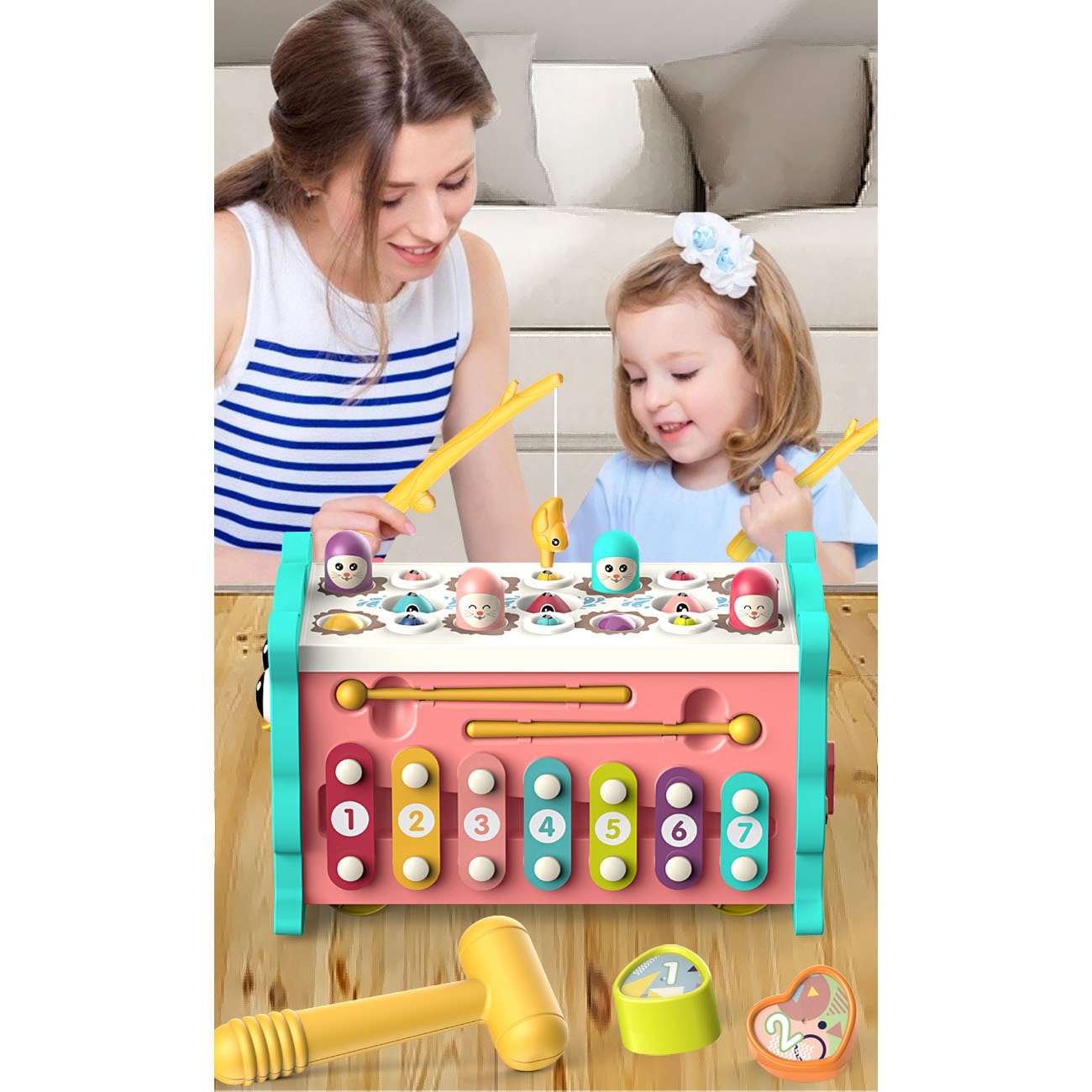 Jucarie interactiva 8in1 Mappy Magic Box cu lumini si sunete - eMAG.ro