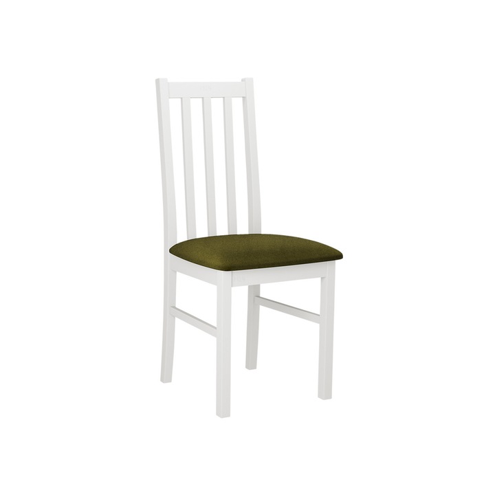 Scaun Dalem X, MIRJAN24, alb / verde, 43x49x94 cm