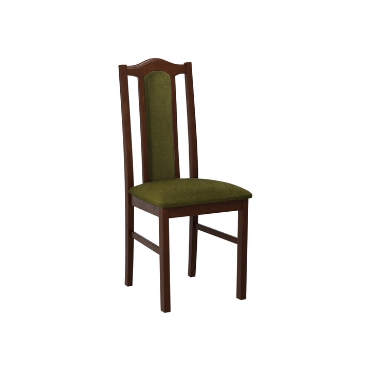 Scaun Dalem II, MIRJAN24, nuc / verde, 45x40x97 cm