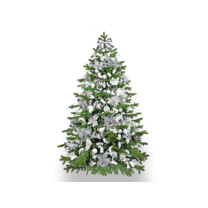 Díszített karácsonyfa, 270 cm, Többszínű