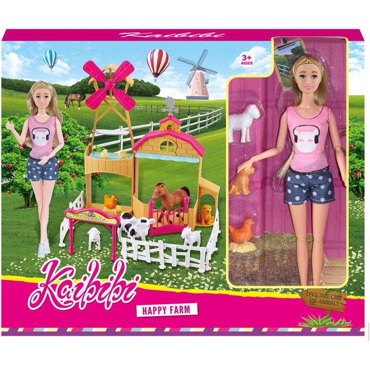 Комплект кукла Mappy, 29 см, Във фермата