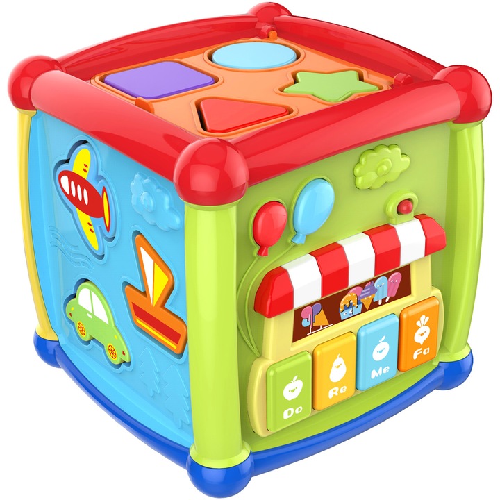 Интерактивна играчка Mappy Fancy Cube, С активности, Светлини и звуци