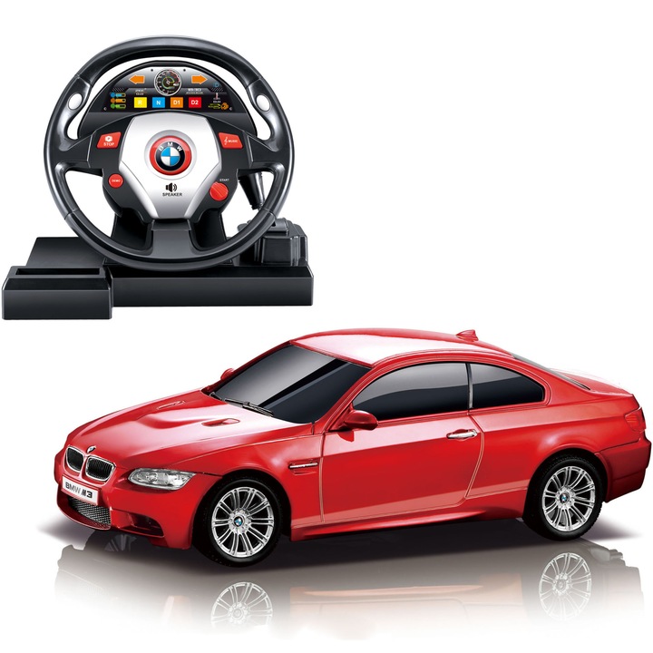 Количка Mappy, С дистанционно, BMW M3, Мащаб 1:18, Червен