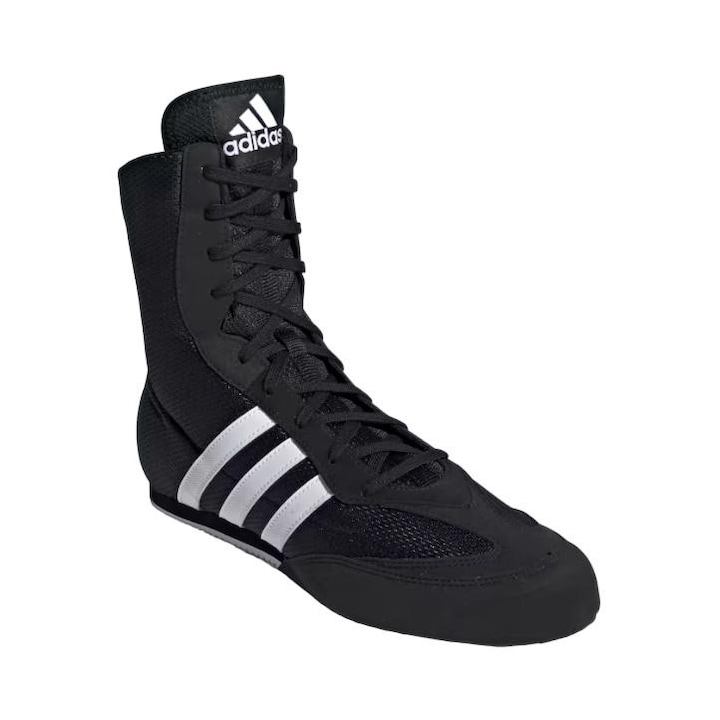 Pantofi de box Hog II, Adidas, Sintetic, Alb/Negru, Alb/Negru