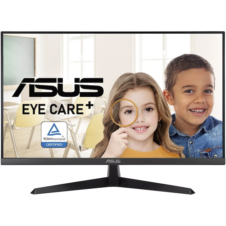 Asus VY279HE-BK monitor, 27", IPS, WLED, Full HD, 16:9, FreeSync, 5ms, Fekete