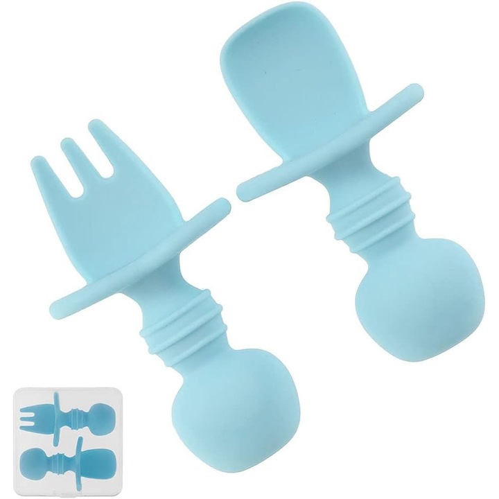 Baba evőeszköz készlet, QttvbTna, ergonomikus, szilikon