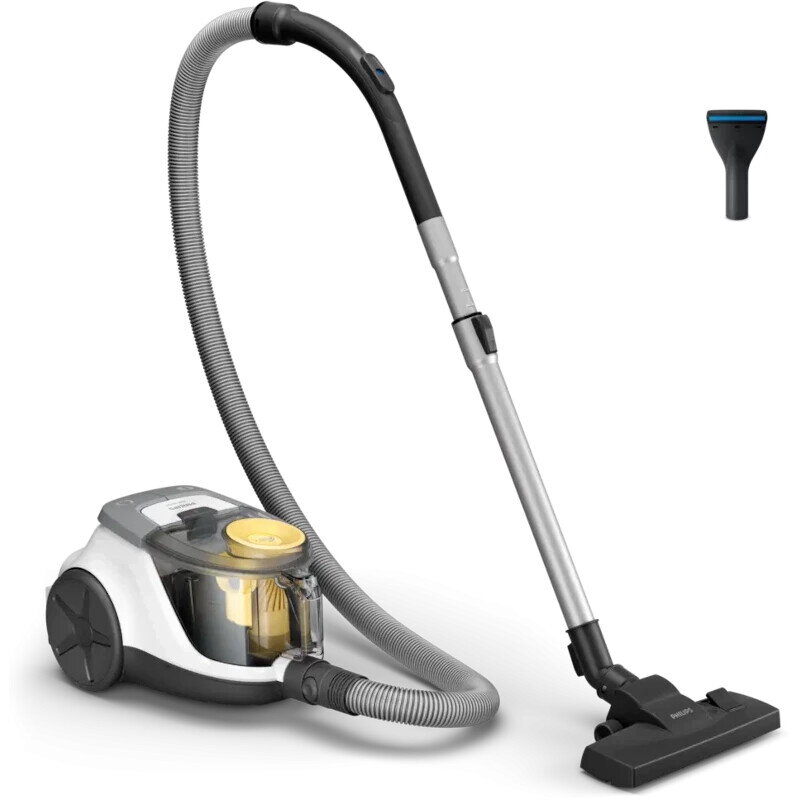 Aspirator fara sac XB2140/09, 850 W, Filtru Super Clean Air, PowerCyclone 4, 1.3 L, Alb
