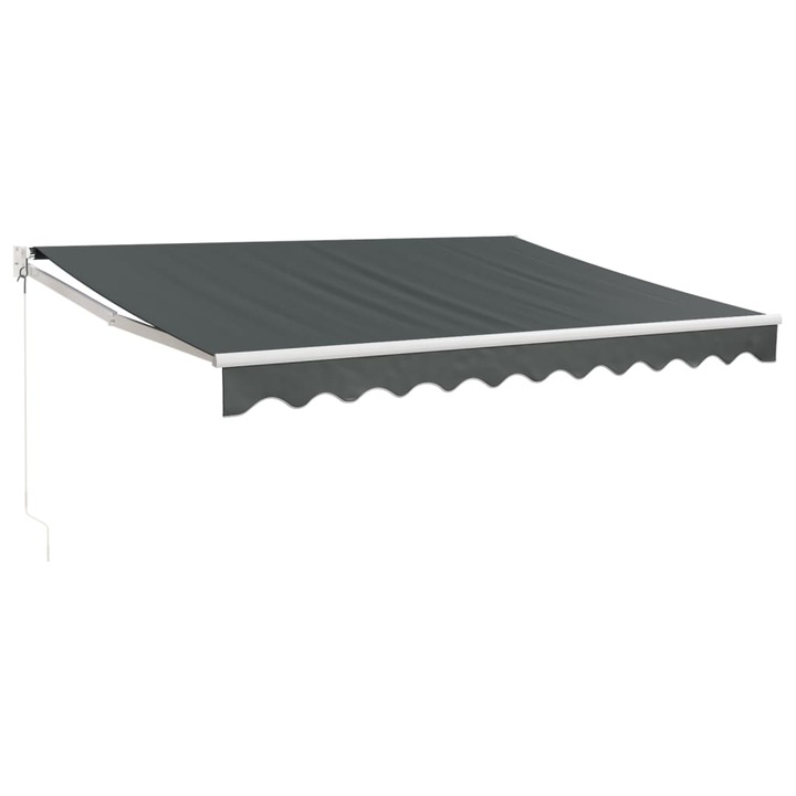 Copertina retractabila vidaXL, antracit, 3,5x2,5 m, textil si aluminiu, 14.34 kg