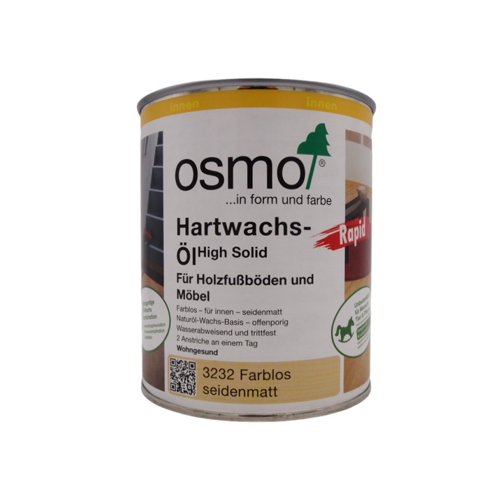 Ulei de trafic intens pentru parchet din lemn, Osmo, Polyx-Oil Rapid, transparent, 0,75 L